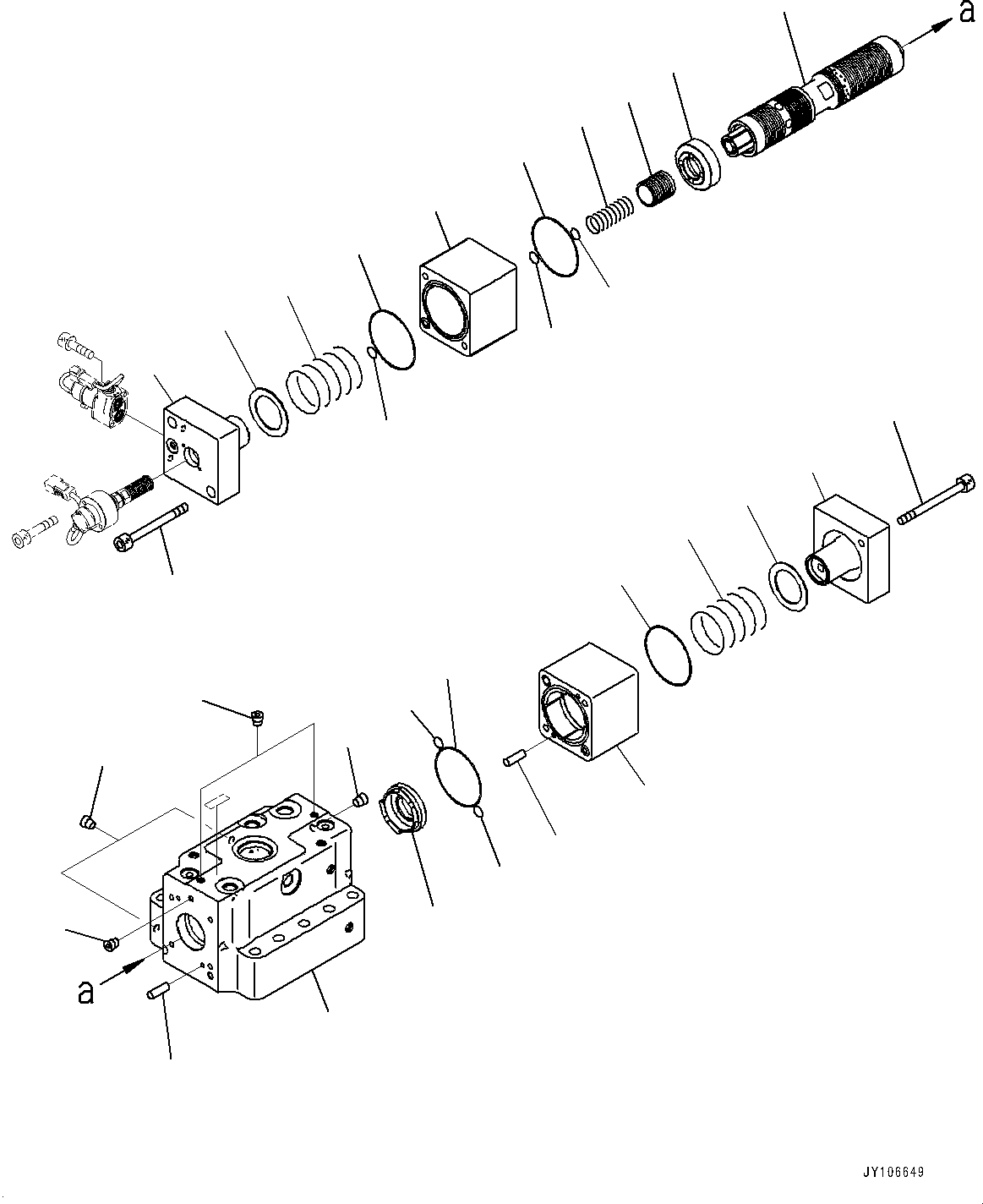 Komatsu parts book diagram for PC3400-11M0 S/N 36301-UP: BOOM, REGENERATION VALVE (1/3) (9000MM)(#36301-)
