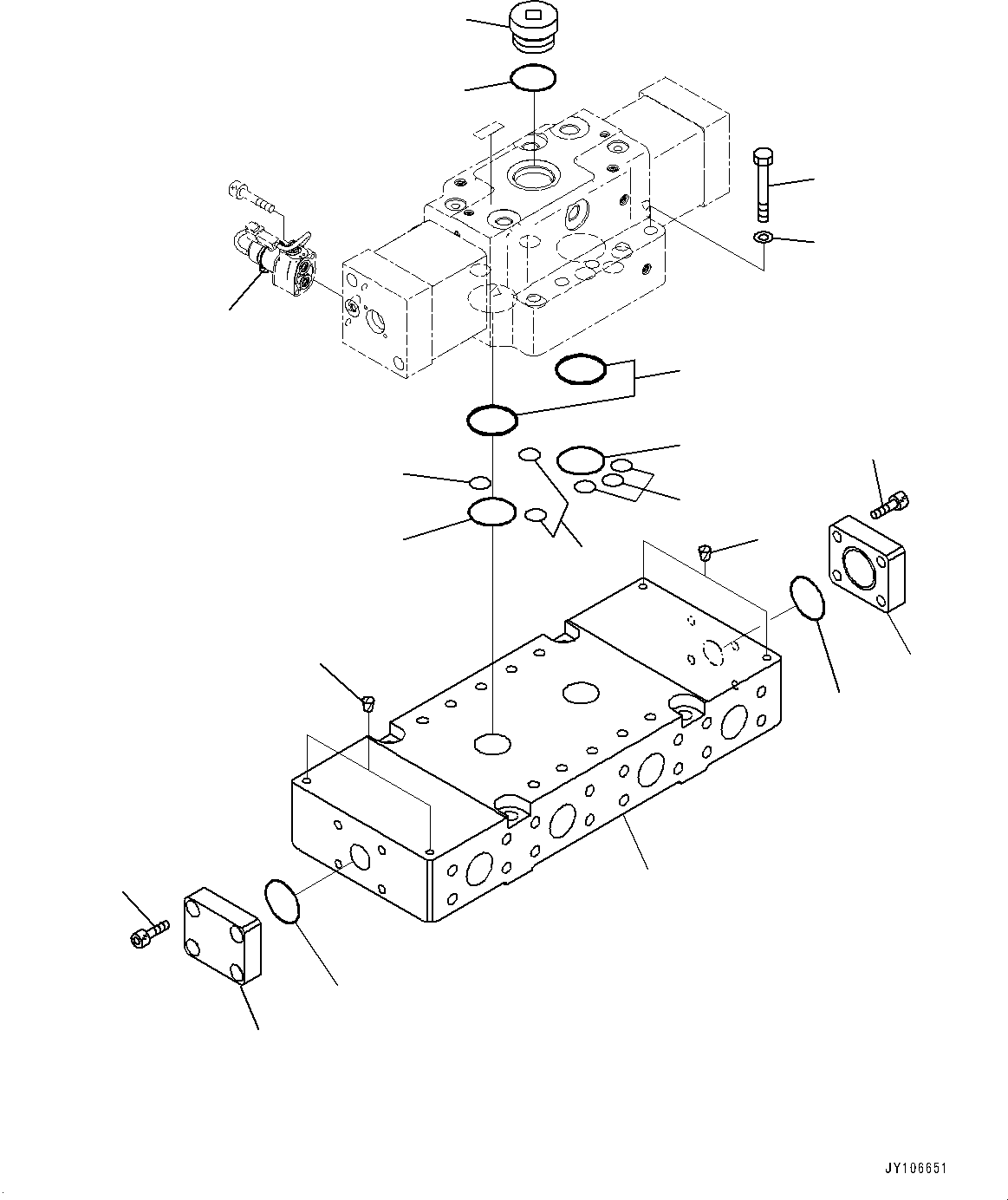 Komatsu parts book diagram for PC3400-11M0 S/N 36301-UP: BOOM, REGENERATION VALVE (3/3) (9000MM)(#36301-)
