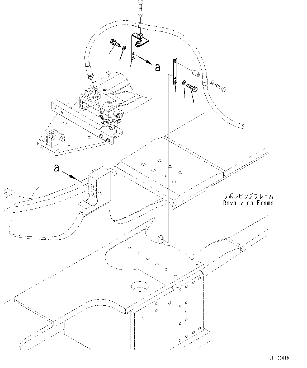 Komatsu parts book diagram for PC3400-11M0 S/N 36301-UP: SERVICE CENTER, BRACKET (4/4)(#36301-)