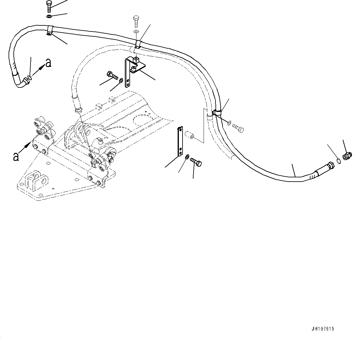 Komatsu parts book diagram for PC3400-11M0 S/N 36301-UP: SERVICE CENTER, ENGINE OIL SUB-TANK PIPING (WITH RESERVE OIL MANAGEMENT SYSTEM)(#36301-)