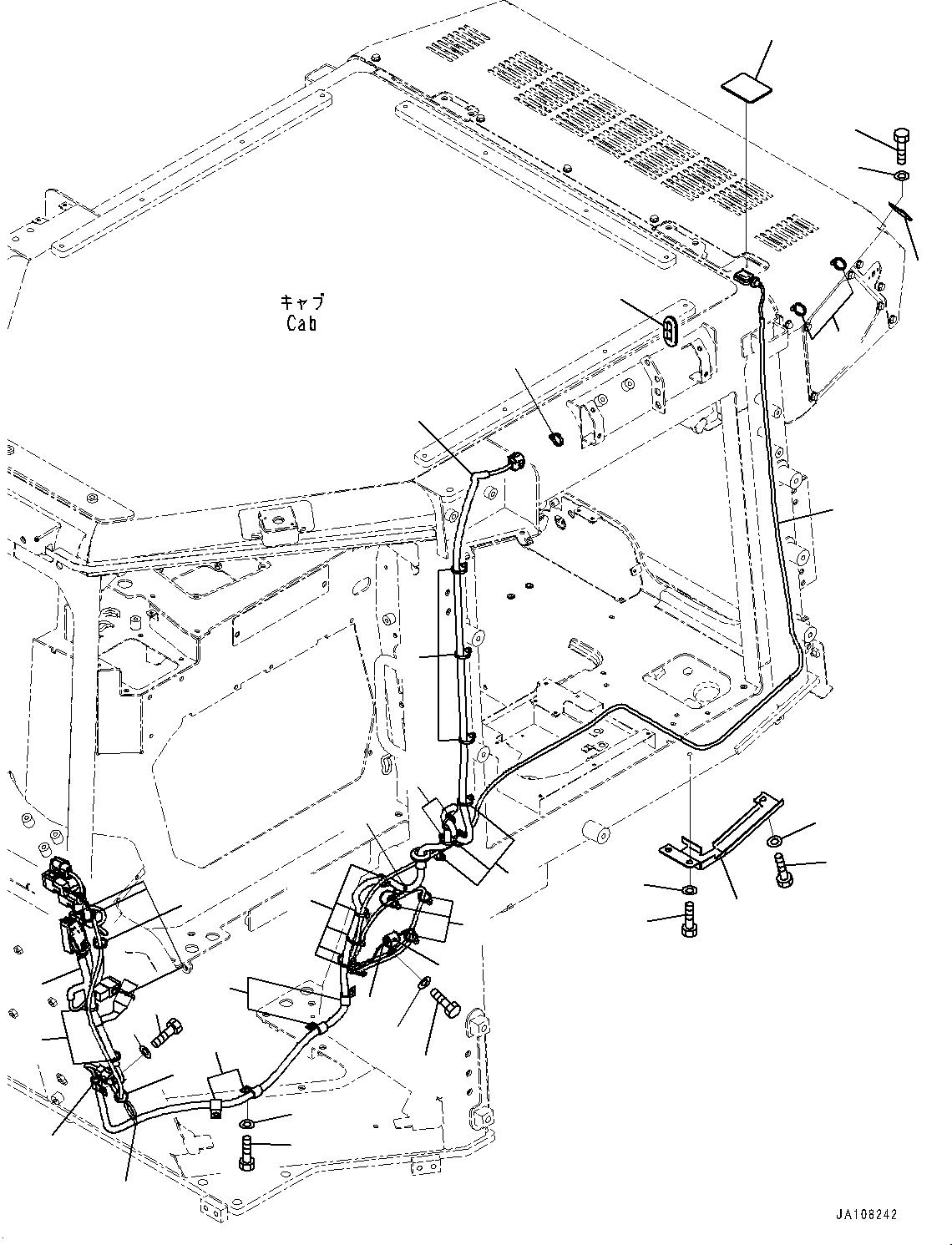 Komatsu parts book diagram for D71EX-24E0 S/N 70002-UP: CAB ELECTRICAL UNIT, ANTENNA (WITH GATEWAY FUNCTION CONTROLLER)(#70002-)