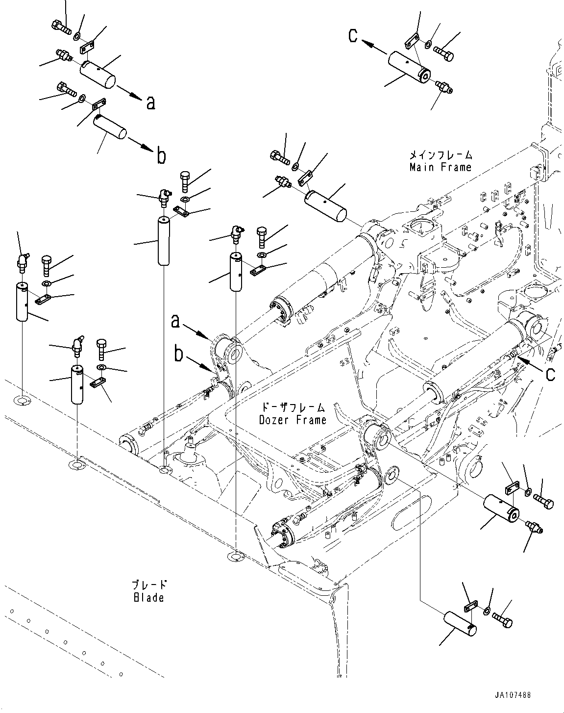 Komatsu parts book diagram for D71EX-24E0 S/N 70002-UP: LINK, PIN(#70002-)