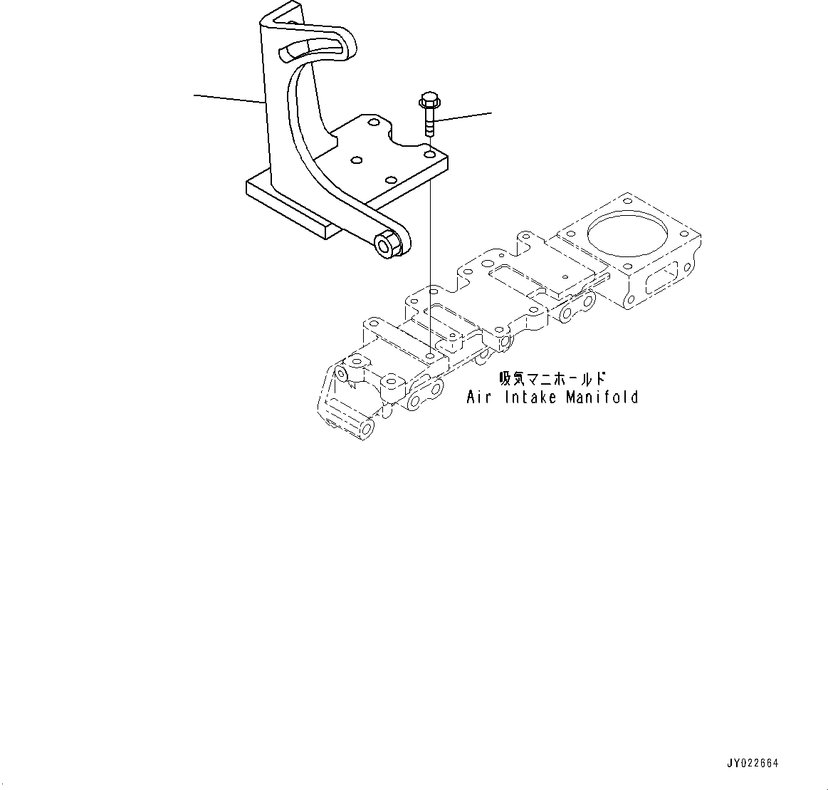 Komatsu parts book diagram for SAA4D95LE-5 S/N 0-UP (For PC130-10M0): AIR COMPRESSOR, BRACKET(#577757-)