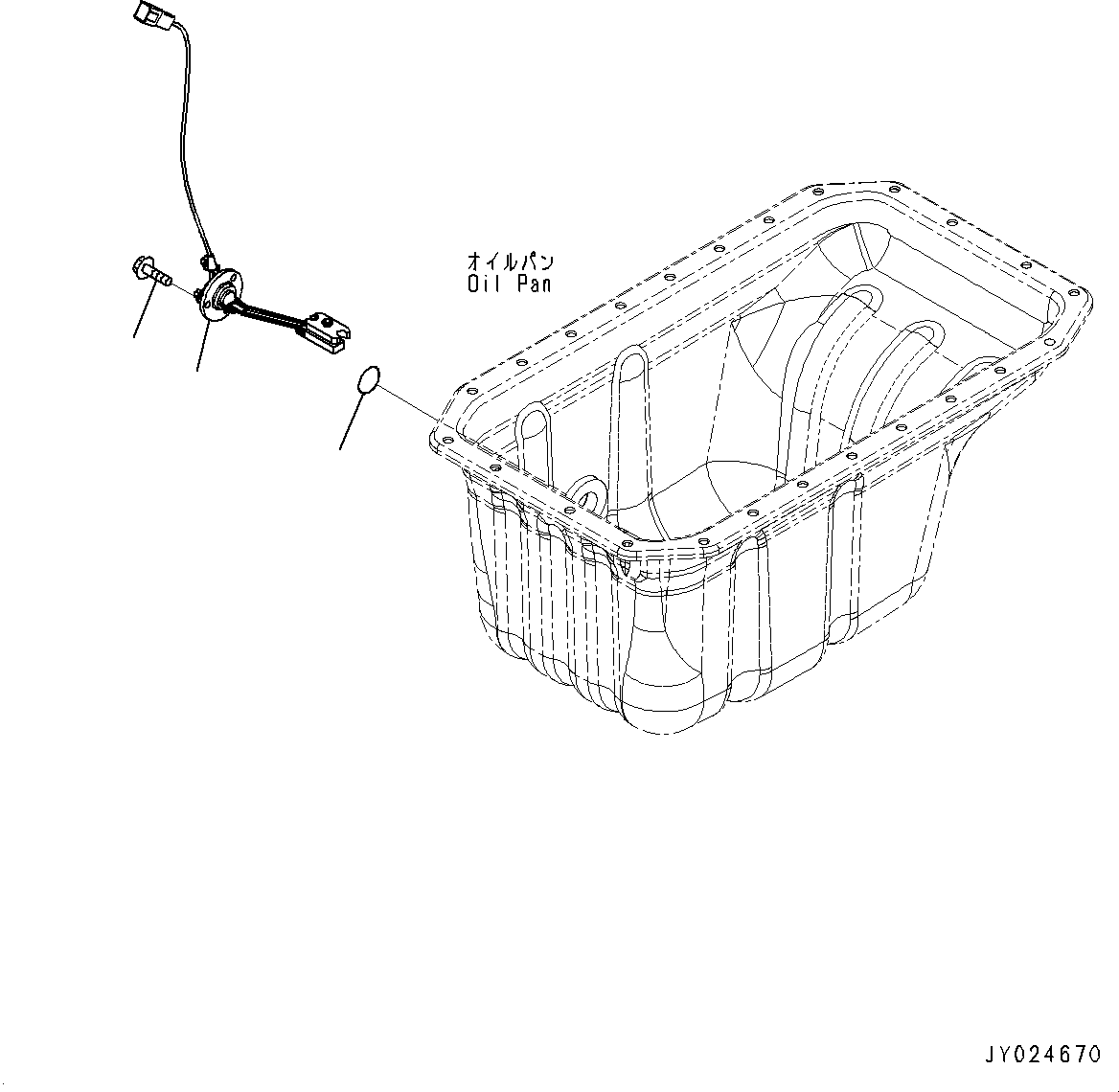Komatsu parts book diagram for SAA4D107E-1 S/N 26739553-UP (For PC200-10M0): ENGINE OIL LEVEL SENSOR, (#26739553-)