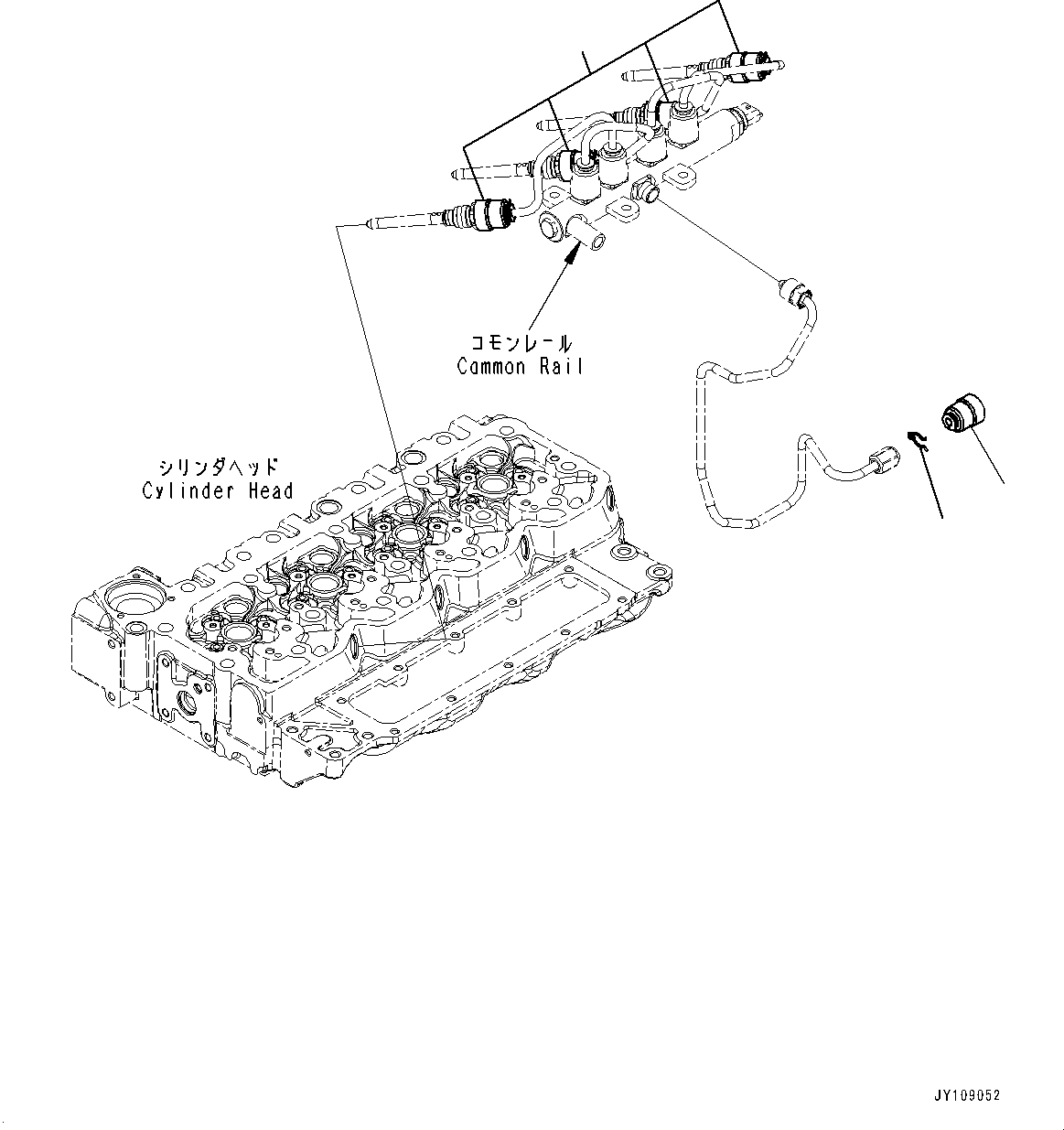 Komatsu parts book diagram for SAA4D107E-1 S/N 26739553-UP (For PC200-10M0): FUEL SYSTEM COVER, (#26739553-)