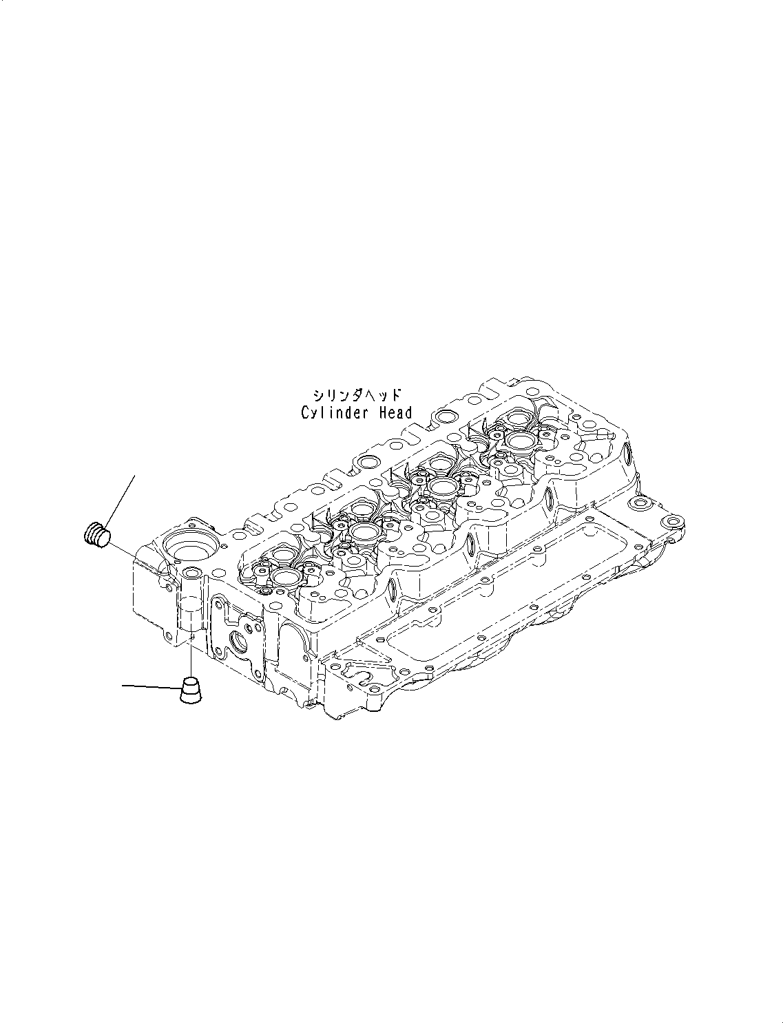 Komatsu parts book diagram for SAA4D107E-1 S/N 26739553-UP (For PC200-10M0): PLUG, (#26739553-)