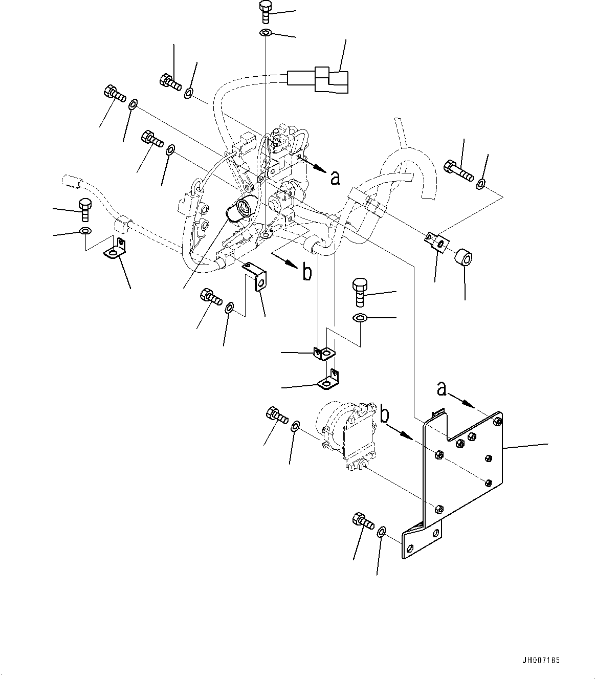 Komatsu parts book diagram for PC200LC-8M0 S/N C10001-UP: ELECTRIC WIRING HARNESS, STARTING WIRING HARNESS (BATTERY DISCONNECT SWITCH)(#C10001-)