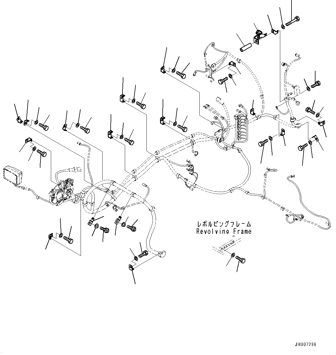 Komatsu parts book diagram for PC200LC-8M0 S/N C10001-UP: ELECTRIC WIRING HARNESS, MAIN WIRING HARNESS (1/3)(#C10001-)