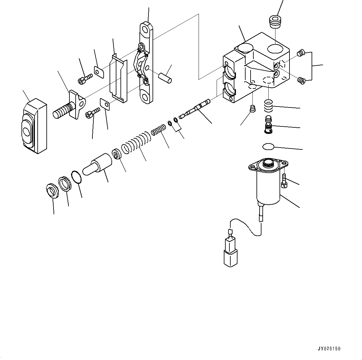 Komatsu parts book diagram for PC200LC-8M0 S/N C10001-UP: CAB, PPC VALVE FOR ATTACHMENT(#C10001-C10000)