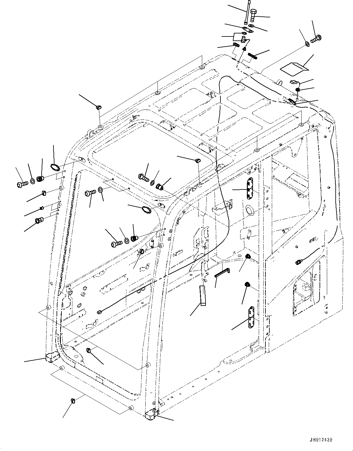Komatsu parts book diagram for PC200LC-8M0 S/N C10001-UP: CAB, KOMTRAX FILM ANTENNA (AUSTRALIA SPEC.)(#C10001-)