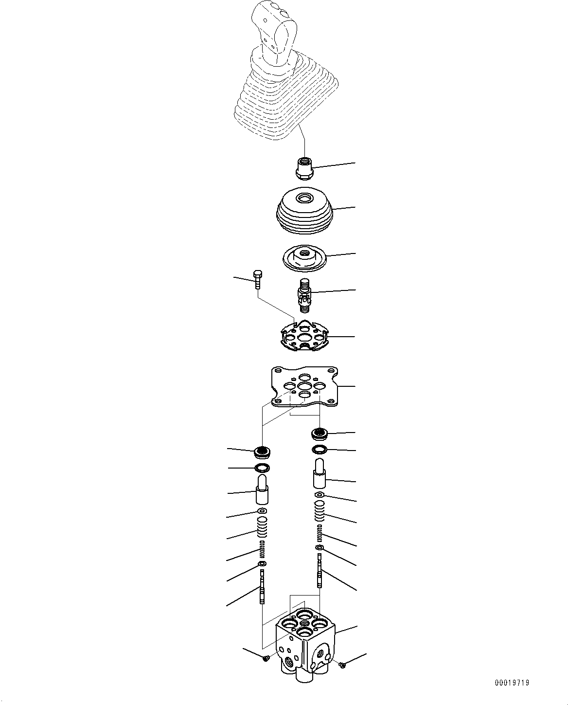 Komatsu parts book diagram for PC200LC-8M0 S/N C10001-UP: CAB, PPC VALVE FOR WORK EQUIPMENT, R.H. (1/2)(#C10001-)