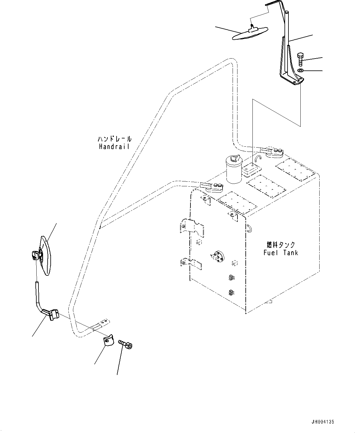 Komatsu parts book diagram for PC200LC-8M0 S/N C10001-UP: REARVIEW MIRROR R.H., (#C10001-)