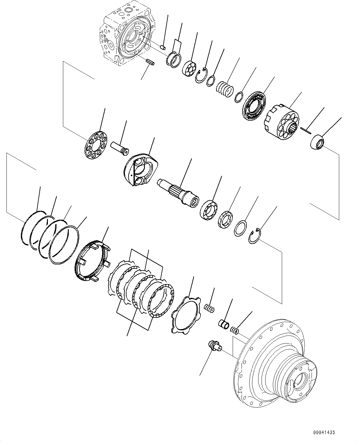 Komatsu parts book diagram for PC200LC-8M0 S/N C10001-UP: TRAVEL MOTOR AND FINAL DRIVE, TRAVEL MOTOR  (2/2)(#C10001-)