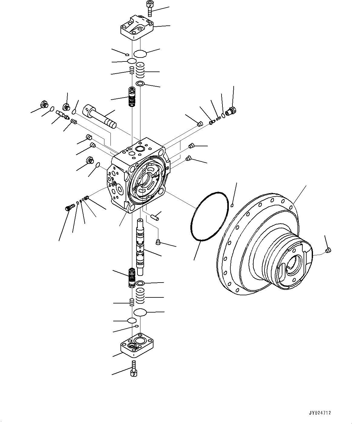 Komatsu parts book diagram for PC200LC-8M0 S/N C10001-UP: TRAVEL MOTOR AND FINAL DRIVE, TRAVEL MOTOR, L.H. (1/2)(#C10001-)