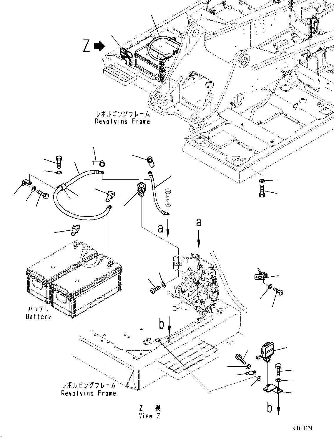 Komatsu parts book diagram for PC360-8M2 S/N 83184-UP: ELECTRIC WIRING HARNESS, WORKING LAMP(#83184-)