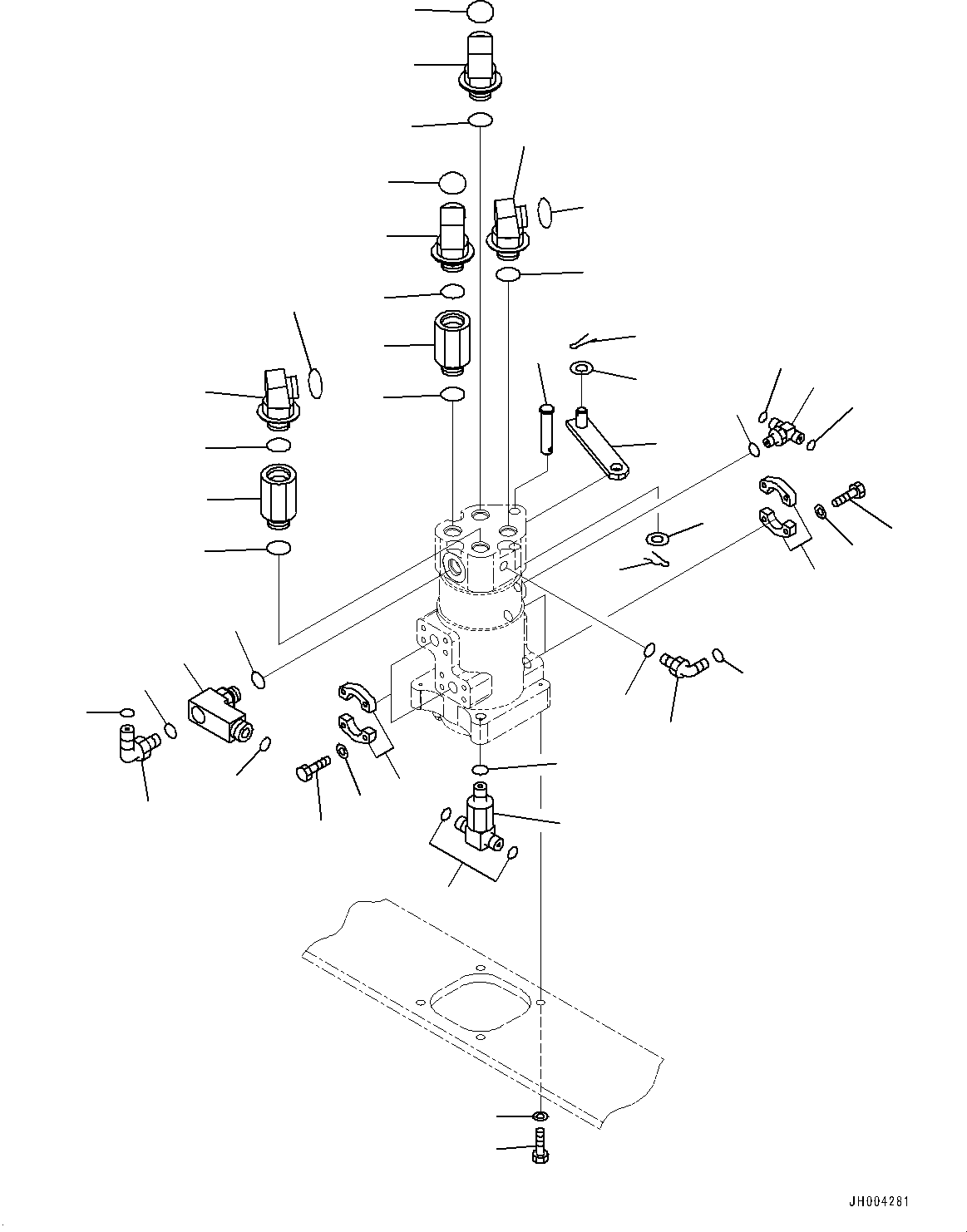 Komatsu parts book diagram for PC360-8M2 S/N 83184-UP: SWIVEL JOINT, (#83184-)