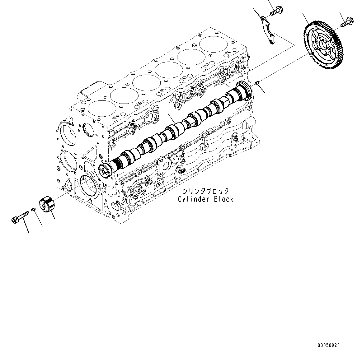 Komatsu parts book diagram for SAA6D107E-1 S/N 26701907-UP (For PC210-10M0): PARTS PERFORMANCE, CAMSHAFT(#26701907-)