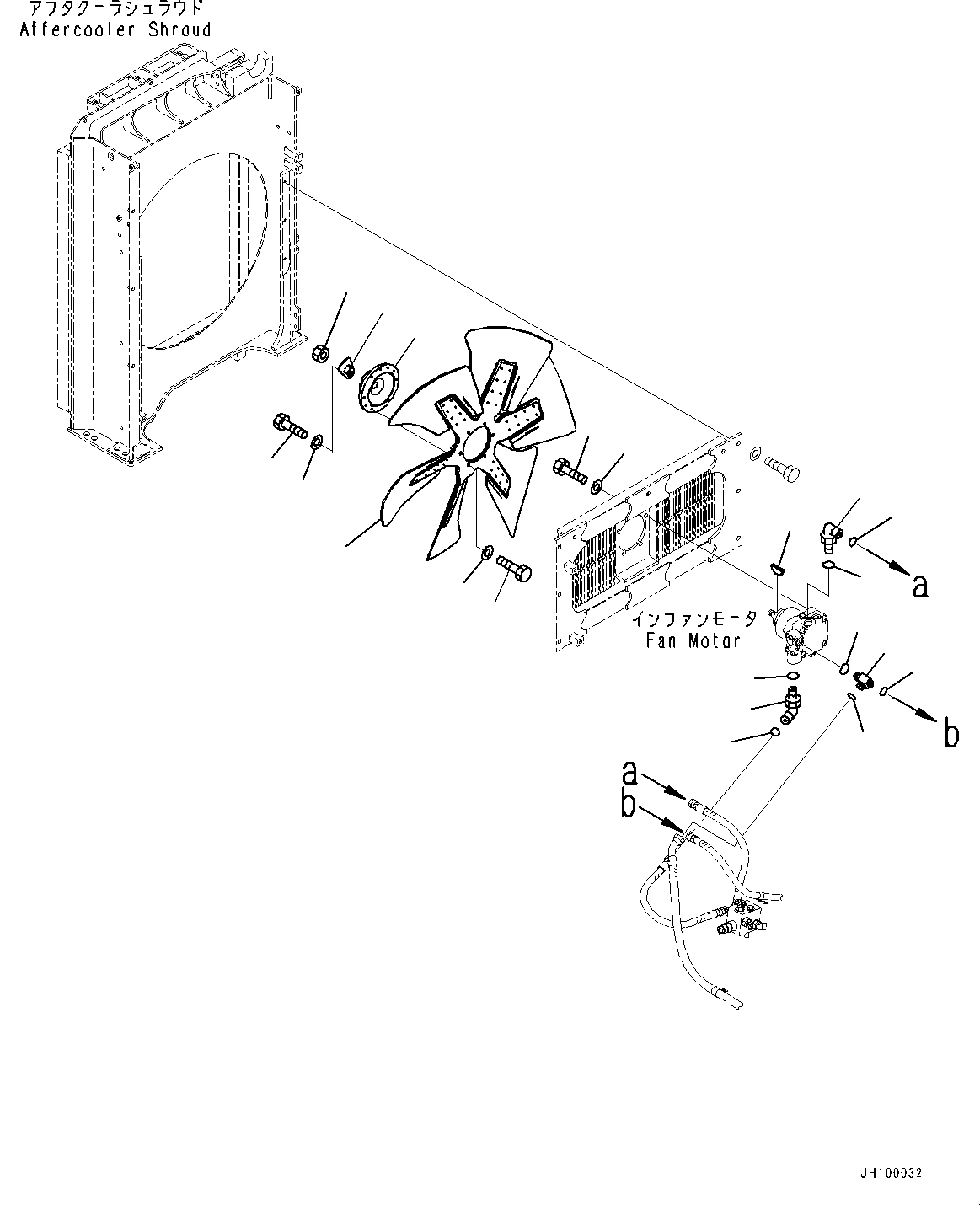 Excavators Komatsu / PC1250-11R S/N J20001-UP(1001992t) / Cooling System, Tube and Aftercooler (1/2)(#J20001-)(C001004 : C0100-003004)