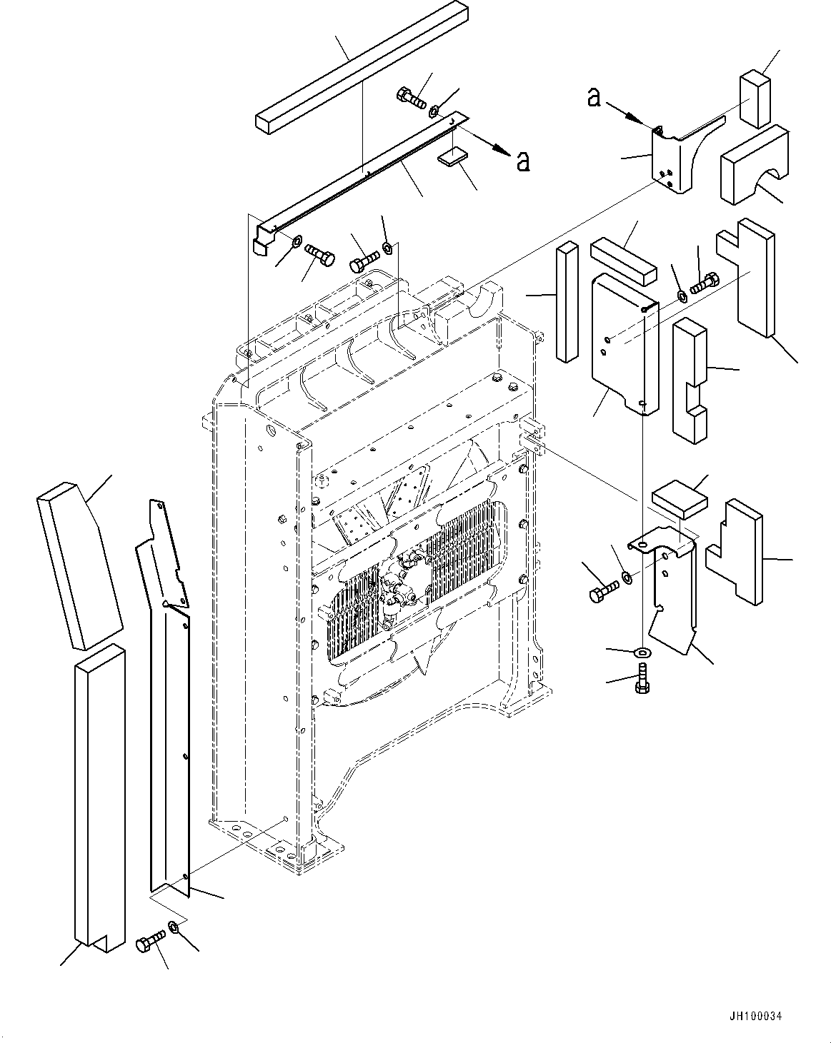 Excavators Komatsu / PC1250-11R S/N J20001-UP(1001992t) / Cooling System, Aftercooler Shroud Cover(#J20001-)(C001006 : C0100-003006)