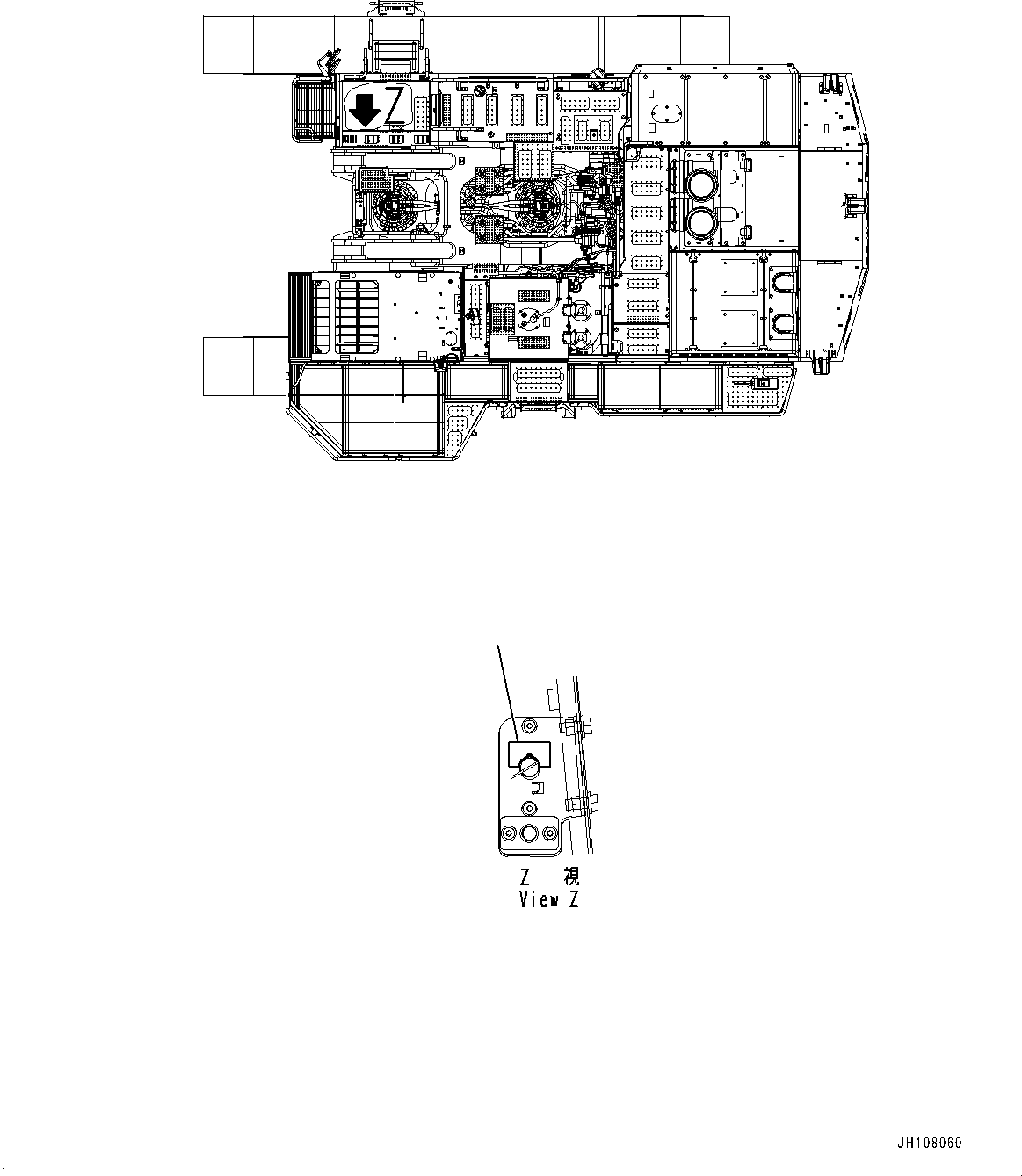 Excavators Komatsu / PC1250-11R S/N J20001-UP(1001992t) / Caution Plates, Battery, (#J20001-)(U006001 : U0220-004001)