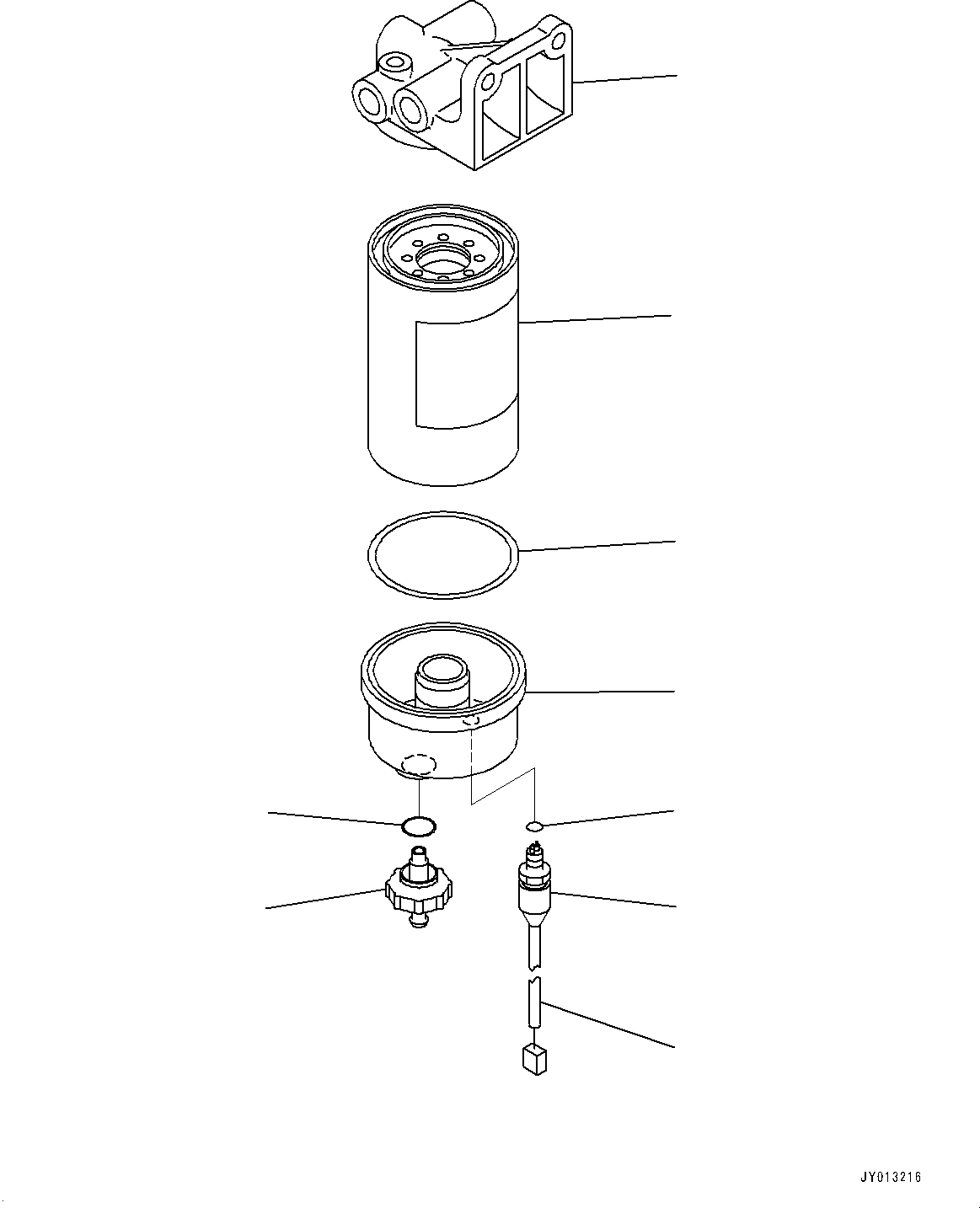 Komatsu parts book diagram for PC300-8M2 S/N 80001-UP: FUEL PIPING, INNER PARTS, FUEL PREFILTER (LARGE FUEL PREFILTER)(#80001-)