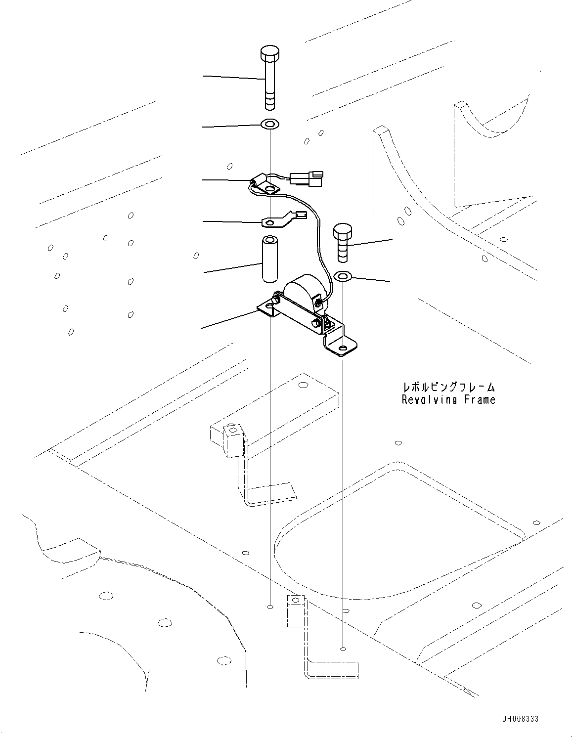 Komatsu parts book diagram for PC300-8M2 S/N 80001-UP: TRAVEL ALARM, (#80001-)