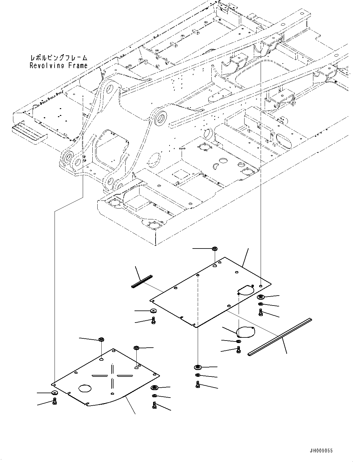 Komatsu parts book diagram for PC300-8M2 S/N 80001-UP: UNDER COVER, (3/3) (EXTRA BAD FUEL AND POOR FUEL SPECIFICATION, WATER+DUST, ADDITIONAL FILTER)(#80001-)