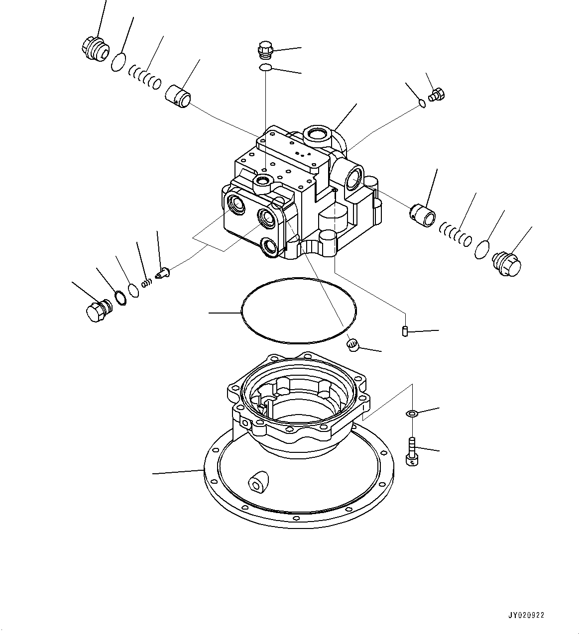 Komatsu parts book diagram for PC300-8M2 S/N 80001-UP: SWING MACHINERY AND MOTOR, INNER PARTS, SWING MOTOR (1/3)(#80001-)