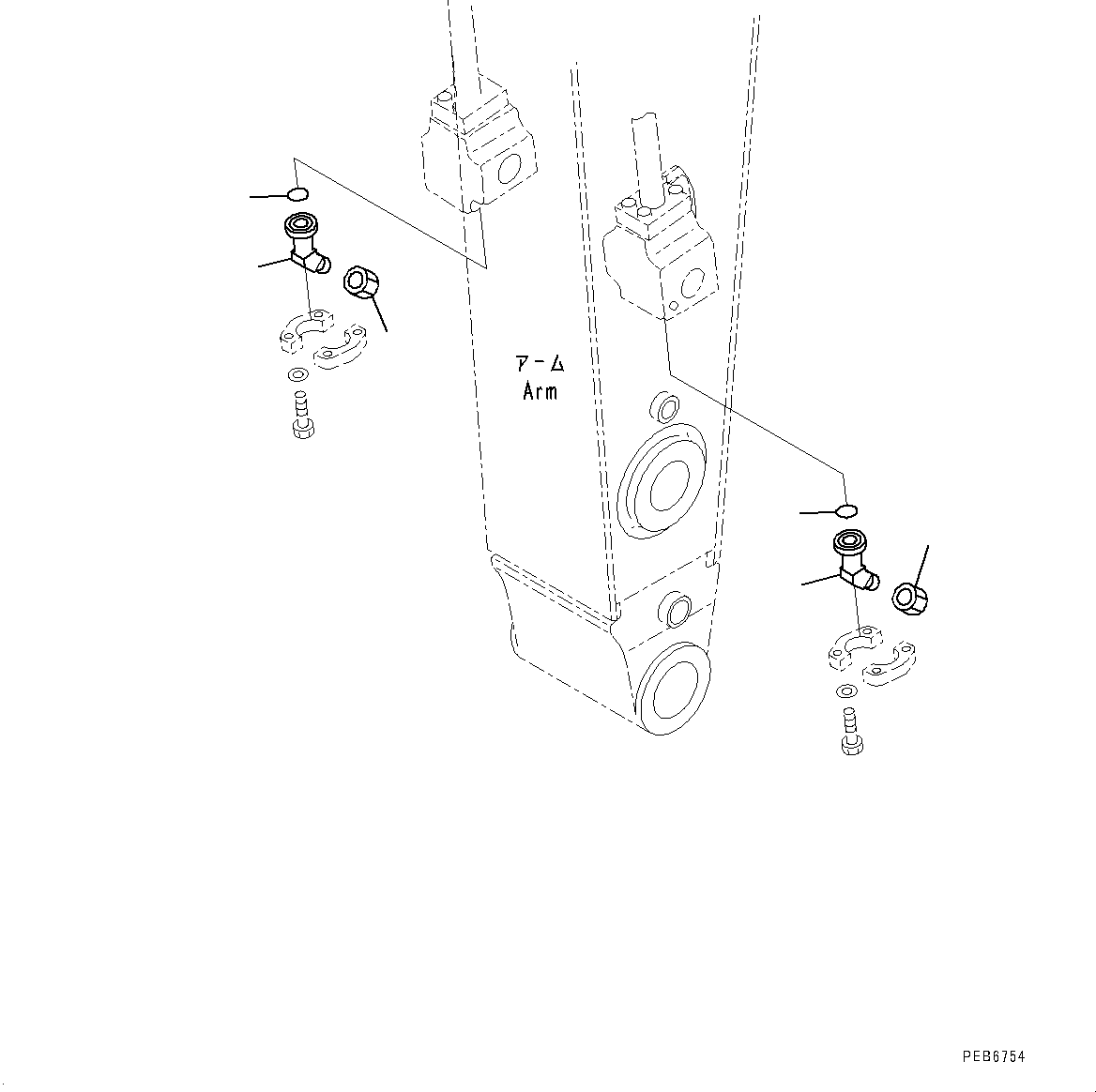 Komatsu parts book diagram for PC300-8M2 S/N 80001-UP: BREAKER ADAPTER, (KRUPP BREAKER KIT)(#80001-)