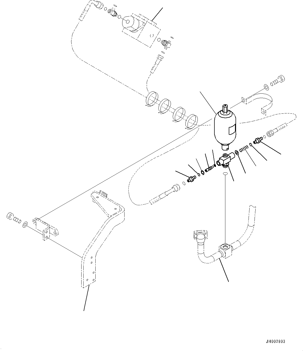 Komatsu parts book diagram for PC300-8M2 S/N 80001-UP: BREAKER ADAPTER, (1/2)(#80001-80001)