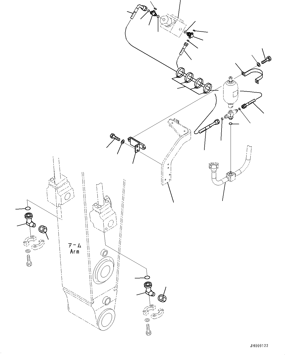 Komatsu parts book diagram for PC300-8M2 S/N 80001-UP: BREAKER ADAPTER, (2/2) (NIPPON PNEUMATIC BREAKER KIT)(#80001-)