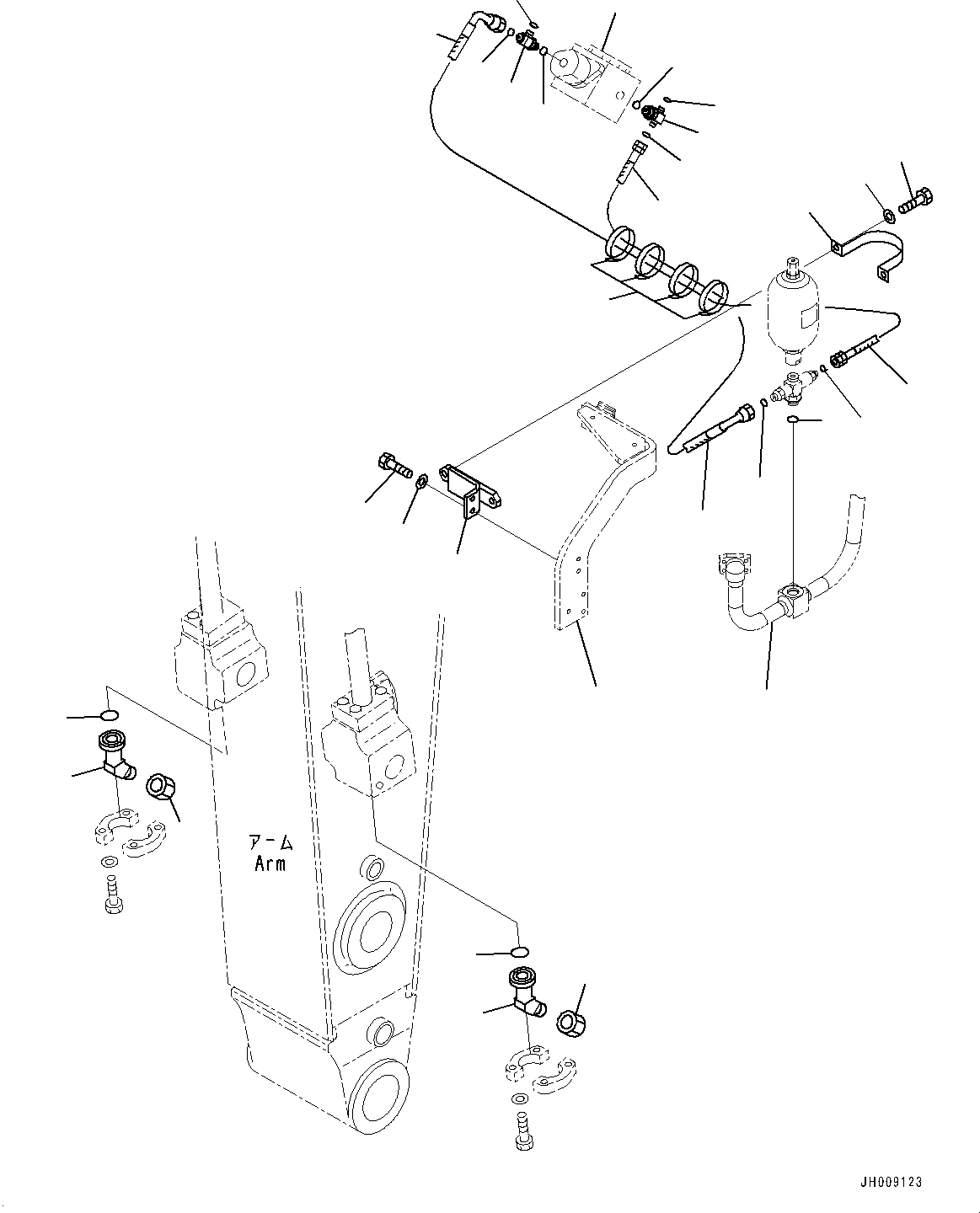 Komatsu parts book diagram for PC300-8M2 S/N 80001-UP: BREAKER ADAPTER, (2/2) (MONTABERT BREAKER KIT)(#80001-)