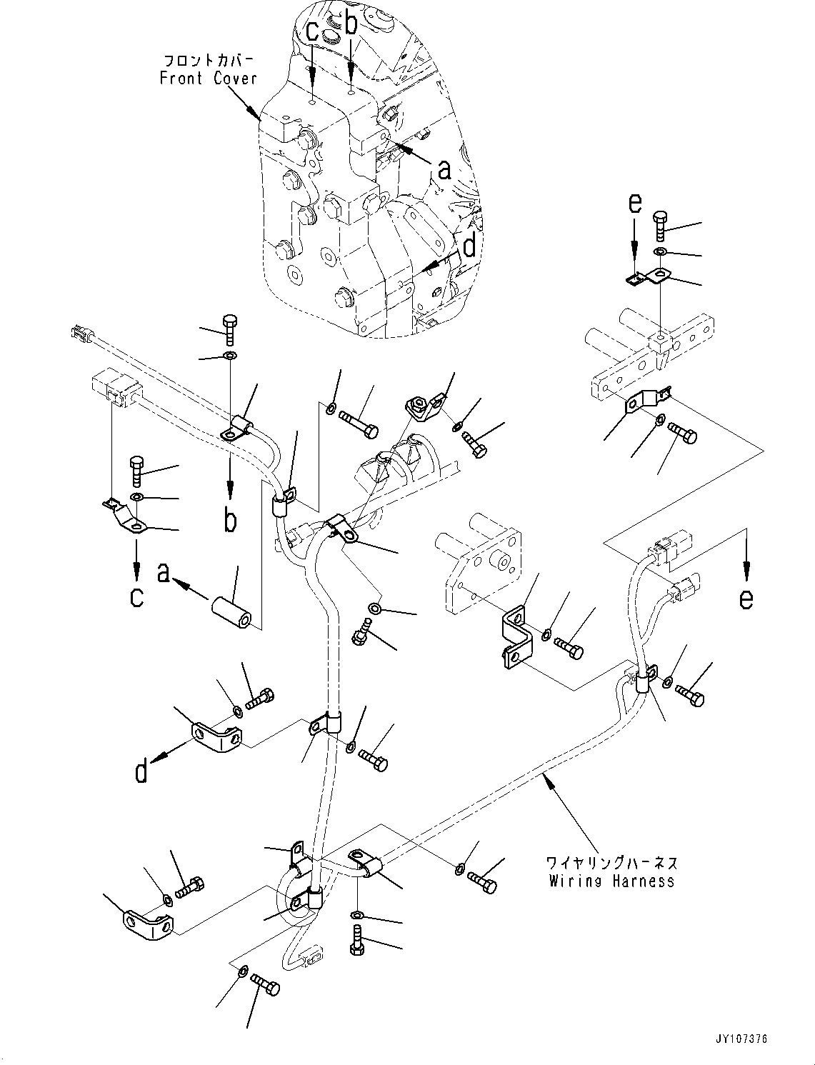 Komatsu parts book diagram for SAA12V140E-7 S/N 900006-UP (For PC2000-11R): WIRING HARNESS, MAIN WIRING HARNESS, L.H. (4/4)(#900006-)