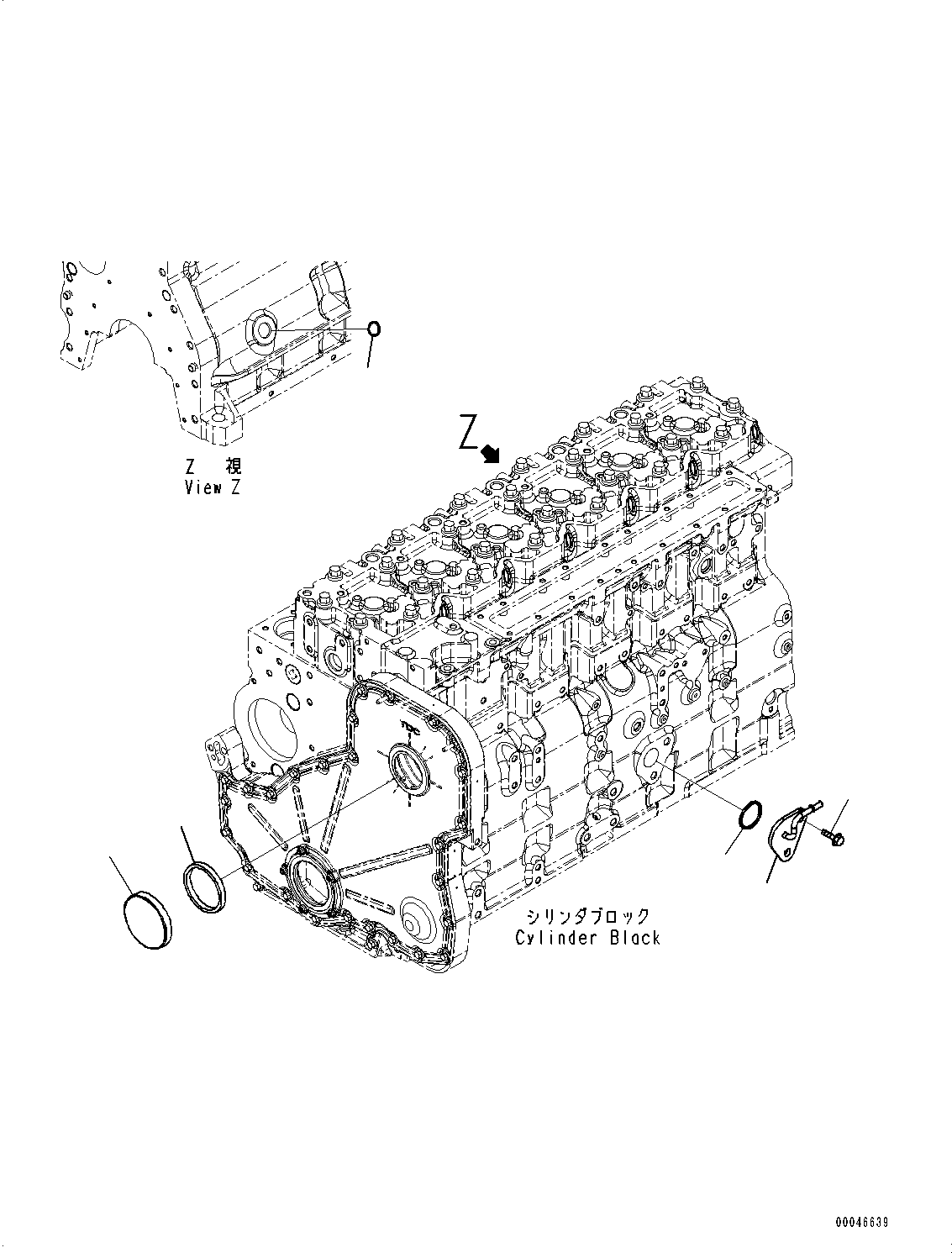 Komatsu parts book diagram for SAA6D114E-3 S/N 26892960-UP (For PC300-8M2/PC350-8M2/PC350LC-8M2): CYLINDER BLOCK COVER, (#26892960-)