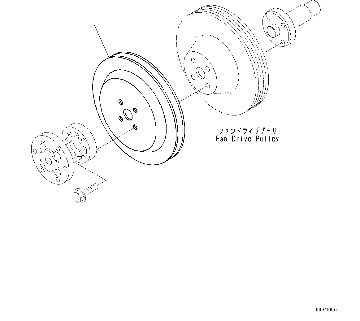 Komatsu parts book diagram for SAA6D114E-3 S/N 26892960-UP (For PC300-8M2/PC350-8M2/PC350LC-8M2): ACCESSORY DRIVE PULLEY, (#26892960-)