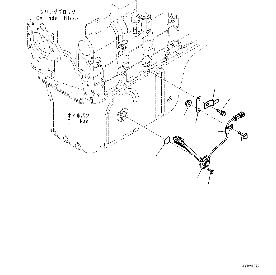 Komatsu parts book diagram for SAA6D114E-3 S/N 26892960-UP (For PC300-8M2/PC350-8M2/PC350LC-8M2): ENGINE OIL LEVEL SENSOR, (#26892960-)