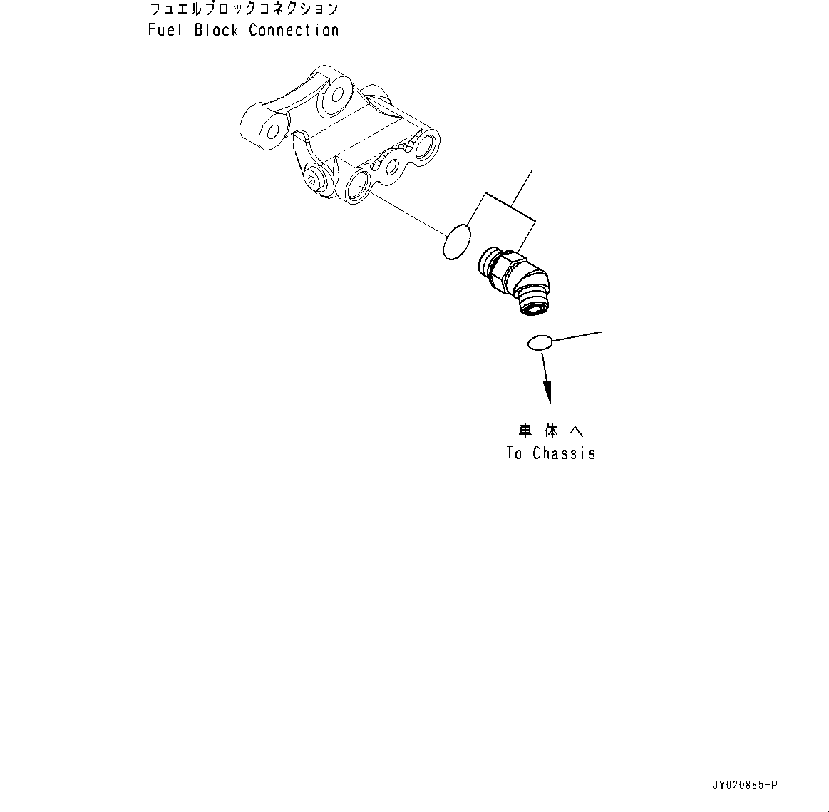 Komatsu parts book diagram for SAA6D114E-3 S/N 26892960-UP (For PC300-8M2/PC350-8M2/PC350LC-8M2): FUEL INLET FITTING, (#26892960-)