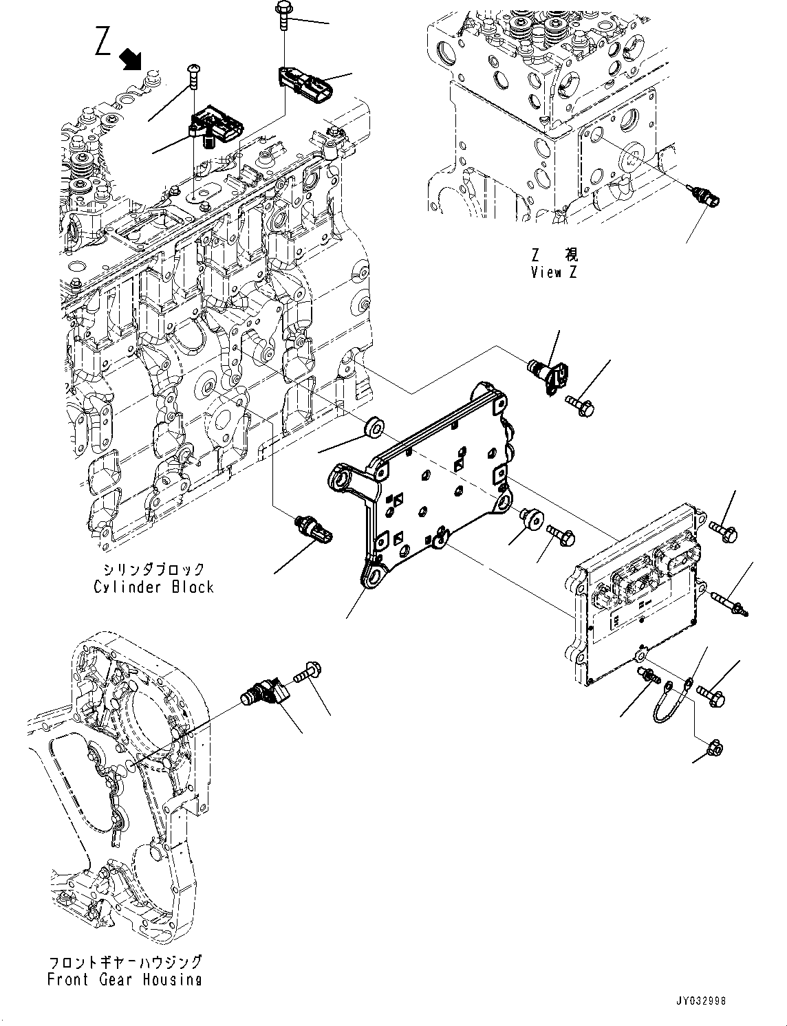 Komatsu parts book diagram for SAA6D114E-3 S/N 26892960-UP (For PC300-8M2/PC350-8M2/PC350LC-8M2): ENGINE CONTROL MODULE, (#26892960-)