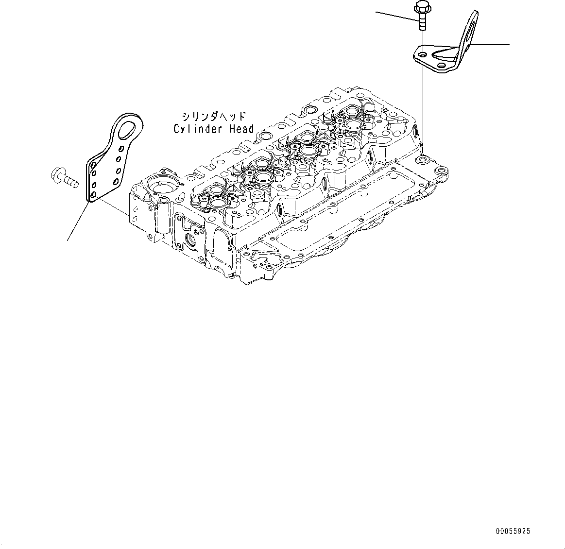 Komatsu parts book diagram for SAA4D107E-1 S/N 26527701-UP (For PC160LC-8): LIFTING BRACKET, (#26739553-)
