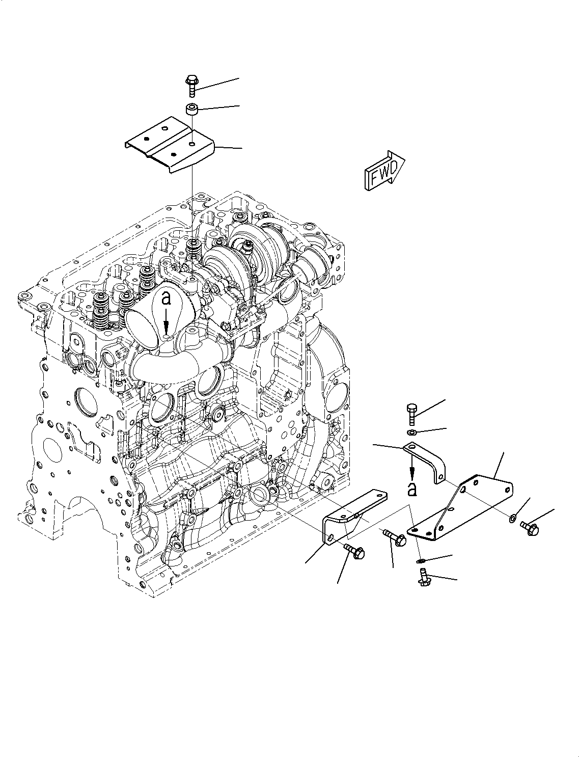 Komatsu parts book diagram for SAA4D107E-1 S/N 26527701-UP (For PC160LC-8): HEAT SHIELD, (#26527701-)