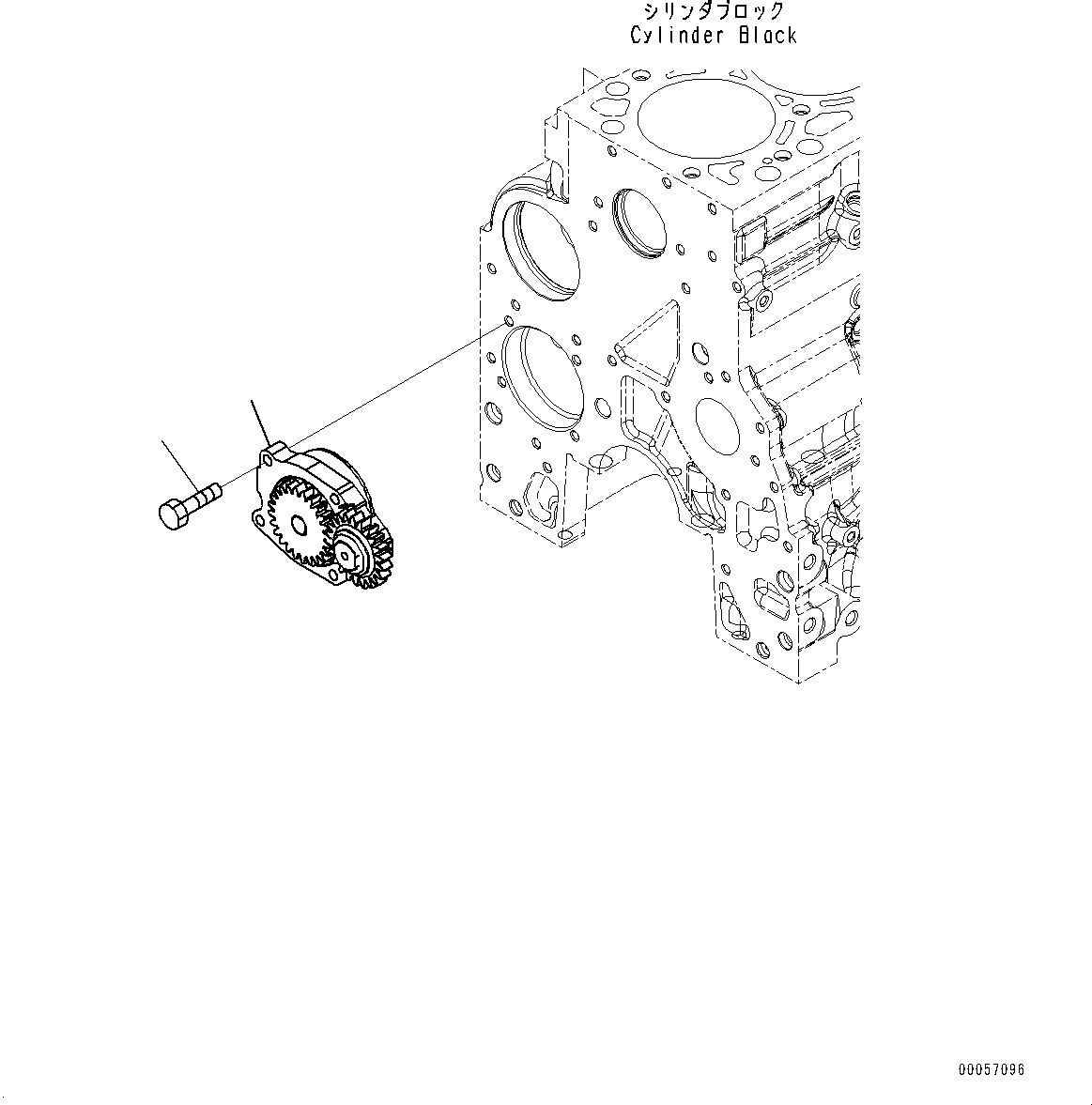 Komatsu parts book diagram for SAA4D107E-1 S/N 26527701-UP (For PC160LC-8): ENGINE OIL PUMP, (#26527701-)