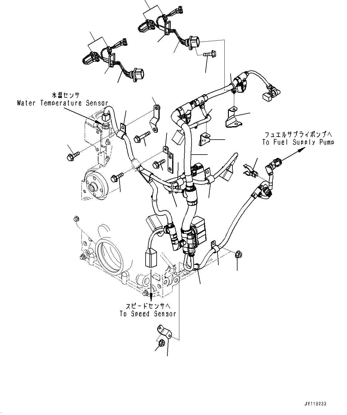 Komatsu parts book diagram for SAA4D107E-1 S/N 26527701-UP (For PC160LC-8): WIRING HARNESS, (#26670687-)