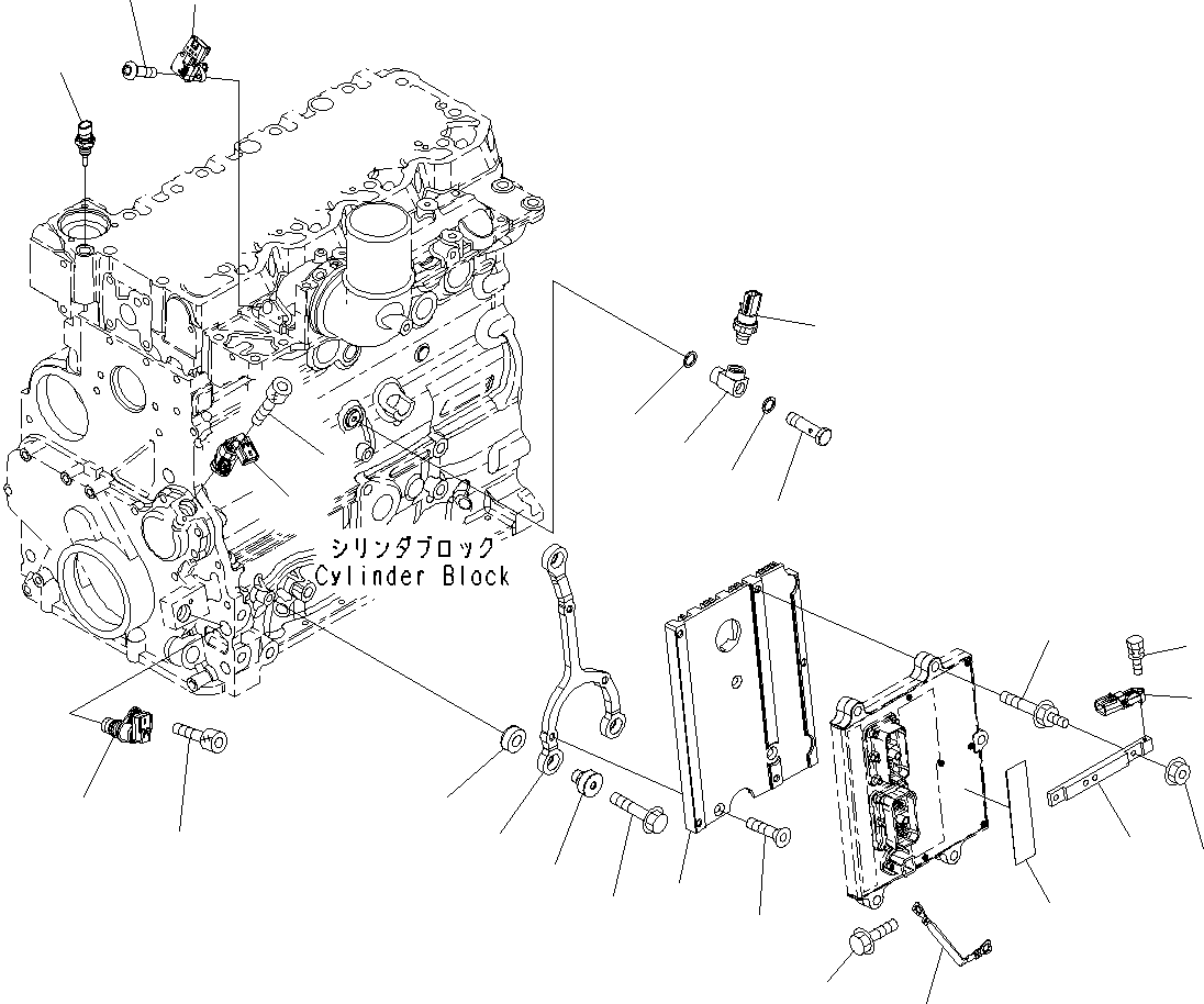 Komatsu parts book diagram for SAA4D107E-1 S/N 26527701-UP (For PC160LC-8): ENGINE CONTROLLER RELATED PARTS, (#26541103-)