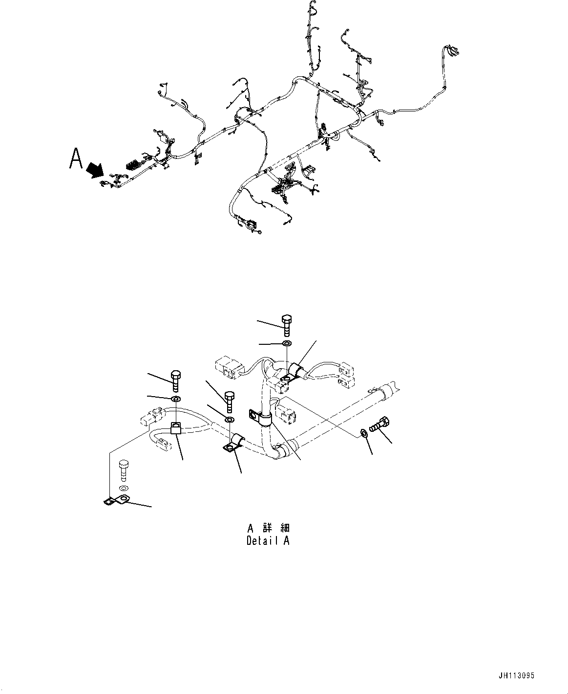 Excavators Komatsu / PC900LC-11 S/N 10001-UP(1002109c) / Electric Wiring Harness, Main Wiring Harness Clamp (10/15)(#10001-)(E002013 : E0200-001013)