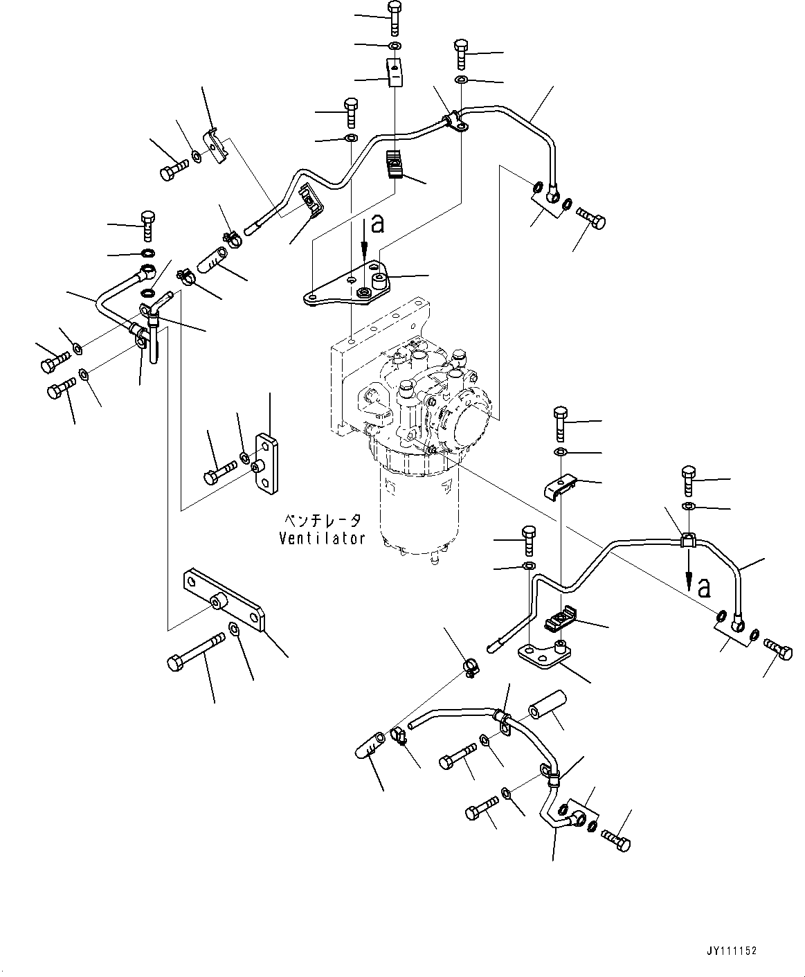 Komatsu parts book diagram for SAA6D140E-7 S/N 837072-UP (For PC900LC-11): KOMATSU CLOSED CRANKCASE VENTILATION (KCCV), COOLANT PIPING(#837072-)