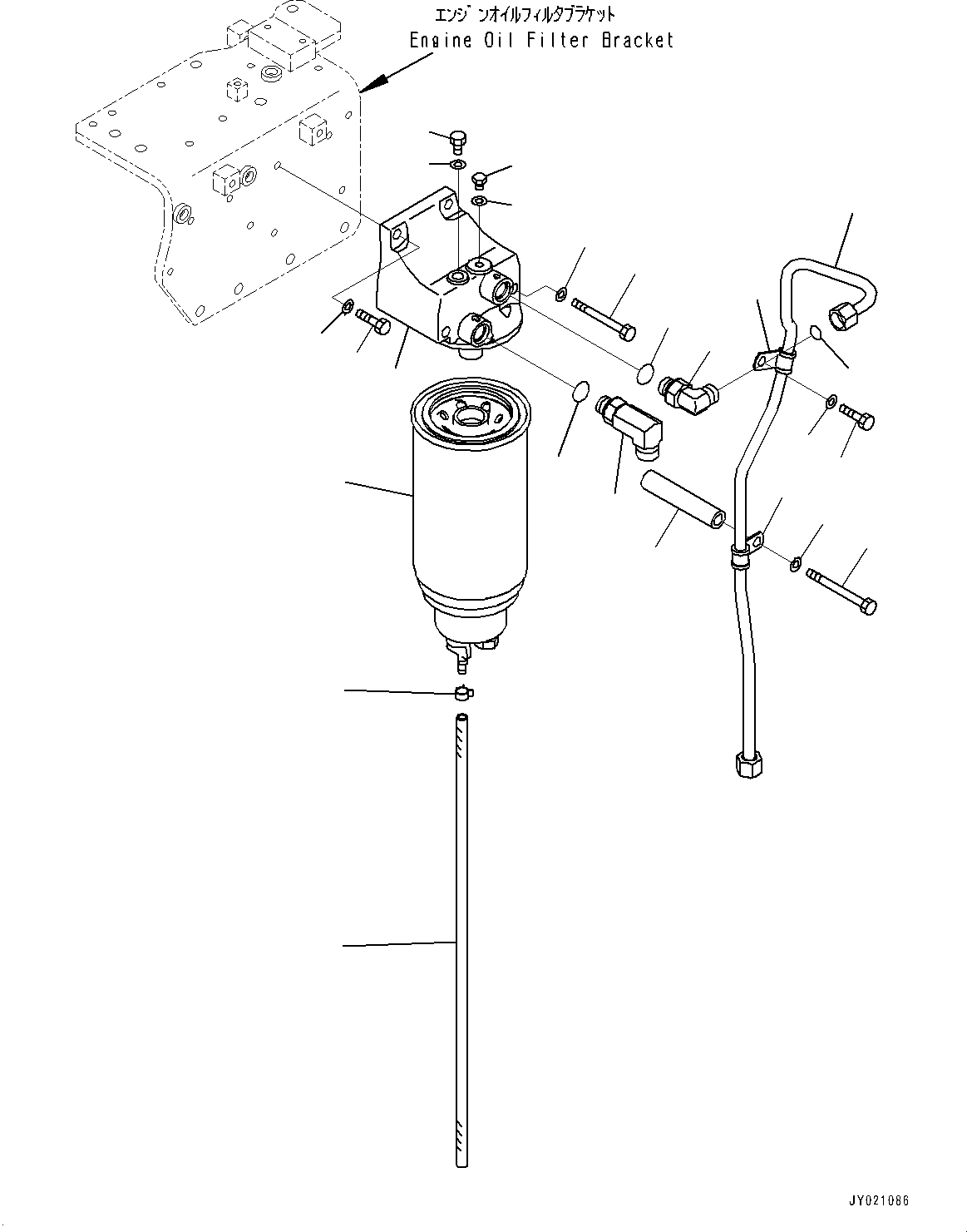 Komatsu parts book diagram for SAA6D140E-7 S/N 837072-UP (For PC900LC-11): FUEL PREFILTER AND PIPING, (#837072-)