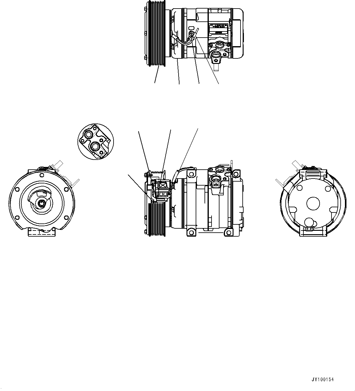 Komatsu parts book diagram for SAA6D140E-7 S/N 837072-UP (For PC900LC-11): ALTERNATOR, INNER PARTS, COMPRESSOR(#837072-)