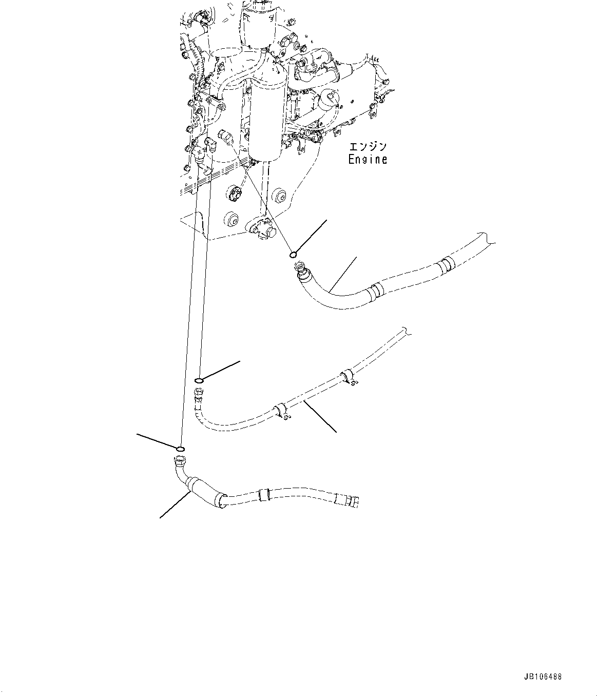 Komatsu parts book diagram for HD605-10 S/N 60001-UP: ENGINE RELATED PARTS, O-RING(#60001-)
