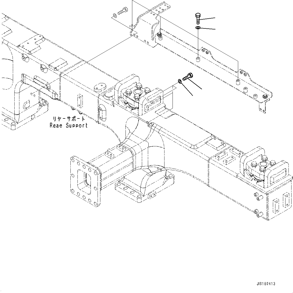 Komatsu parts book diagram for HD605-10 S/N 60001-UP: FUEL TANK, QUICK CHARGE RELATED PARTS(#60001-)