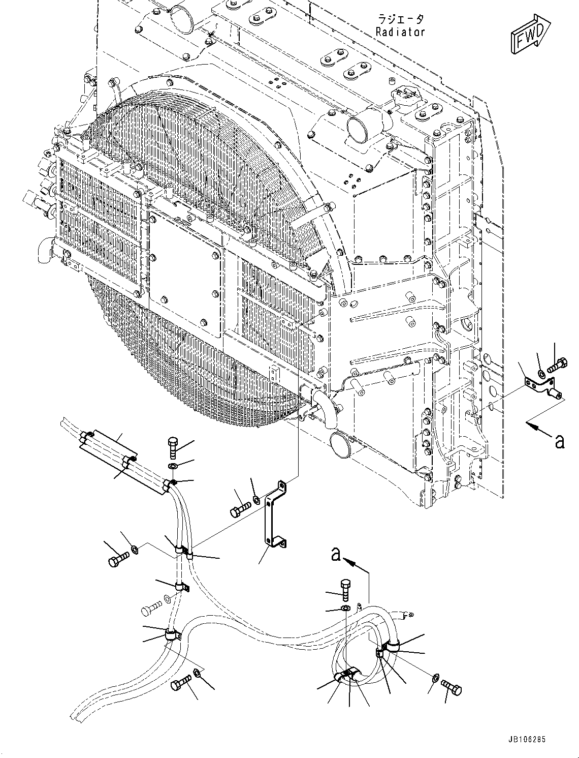 Komatsu parts book diagram for HD605-10 S/N 60001-UP: ELECTRIC SYSTEM, MOUNTING PARTS (4/14)(#60001-60002)